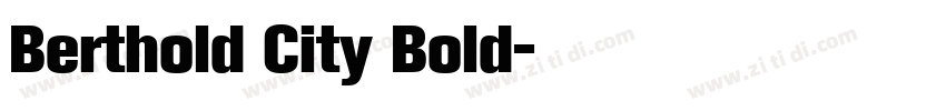 Berthold City Bold字体转换